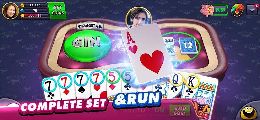 Gin Rummy Plus: Fun Card Game [MOD: безлимитные фишки и бонусы] Screenshot 4