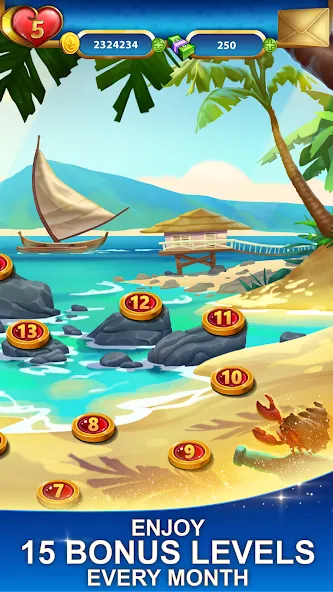 Lost Jewels - Match 3 Puzzle [MOD: безлимитные жизни и монеты] Screenshot 2