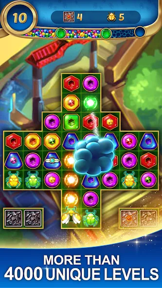 Lost Jewels - Match 3 Puzzle [MOD: безлимитные жизни и монеты] Screenshot 4