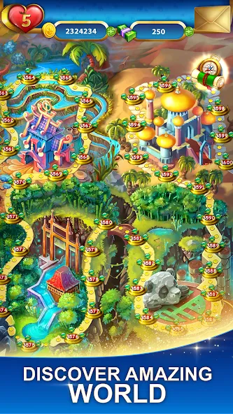 Lost Jewels - Match 3 Puzzle [MOD: безлимитные жизни и монеты] Screenshot 5