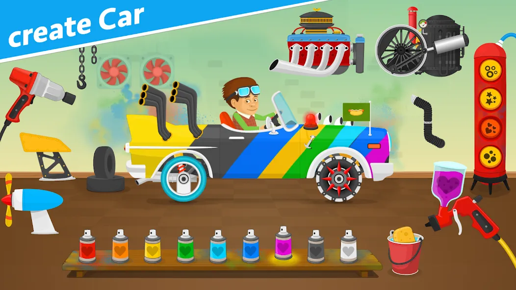 Racing car games for kids 2-5 [MOD: без рекламы и все машины открыты] Screenshot 2