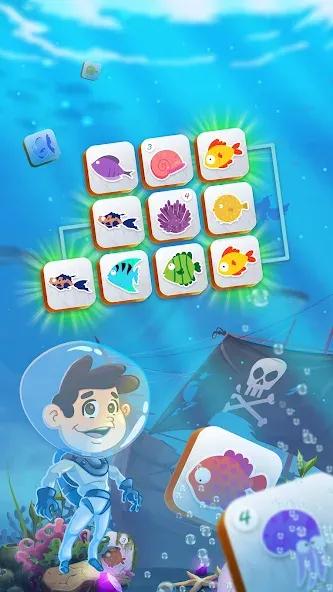 Mahjong Connect Fish World [MOD: безлимитные монеты и подсказки] Screenshot 4