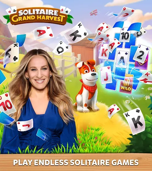 Solitaire Grand Harvest [MOD: безлимитные монеты и бонусы] Screenshot 1