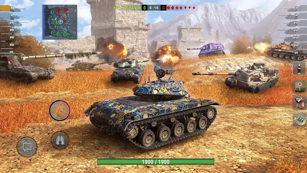 World of Tanks Blitz [MOD: безлимитное золото и все танки] Screenshot 4