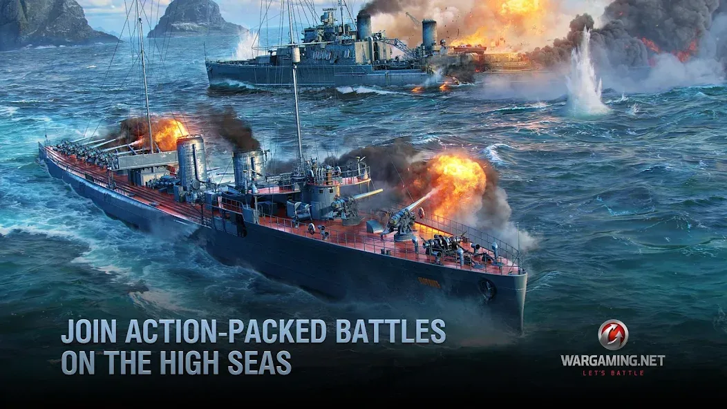 World of Warships Blitz War [MOD: безлимитные деньги и открыты все корабли] Screenshot 2