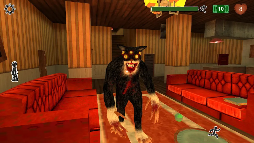 Cat Fred Evil Pet. Horror game [MOD: безлимитные деньги и оружие] Screenshot 1