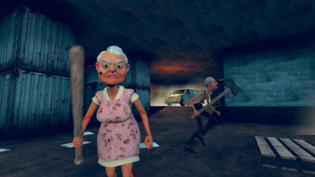 Grandpa &amp; Granny 4 Online Game [MOD: бесконечная выносливость и открыты все двери] Screenshot 1