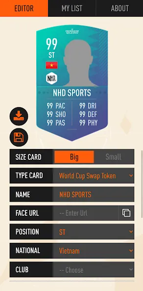 UT Card Creator 23 [MOD: все карты и безлимитные ресурсы] Screenshot 2