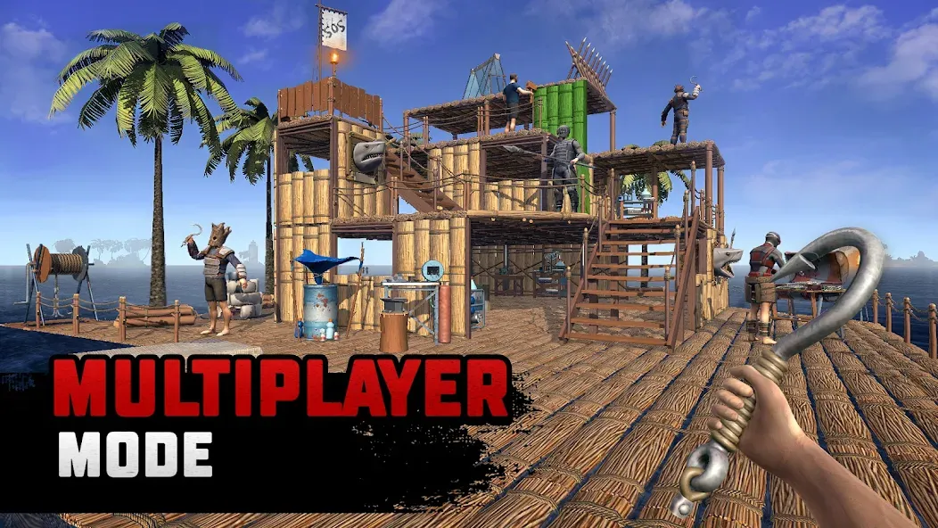 Raft® Survival: Multiplayer [MOD: безлимитные ресурсы и открыты все уровни] Screenshot 5