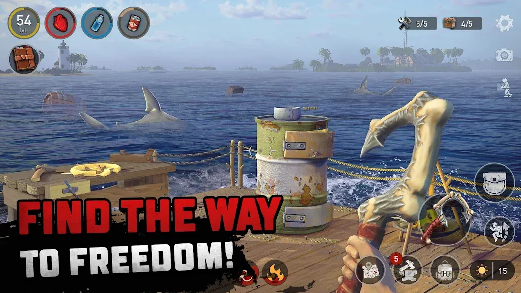 Raft® Survival - Ocean Nomad [MOD: безлимитные ресурсы и улучшенный крафт] Screenshot 4