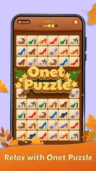 Onet Puzzle - Tile Match Game [MOD: без рекламы и все уровни открыты] Screenshot 1