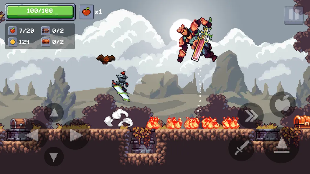 Apple Knight 2: Action Game [MOD: безлимитные монеты и открыты все уровни] Screenshot 1