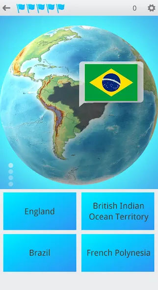 Flags On the Globe [MOD: открыты все флаги и страны] Screenshot 1
