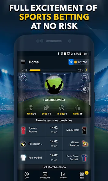 Sports Betting Game - BETUP [MOD: безлимитные ставки и высокий выигрыш] Screenshot 2