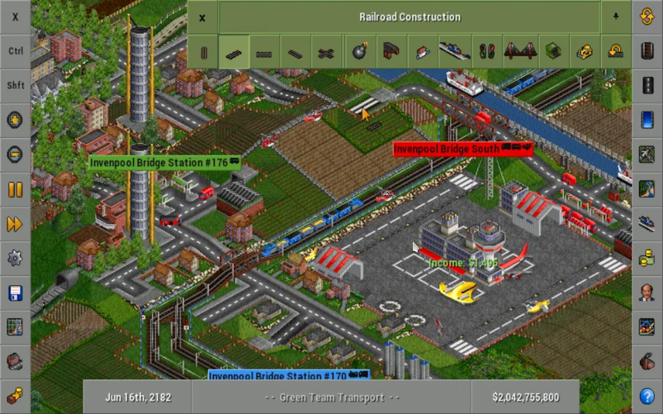 OpenTTD [MOD: безлимитные деньги и ресурсы] Screenshot 1