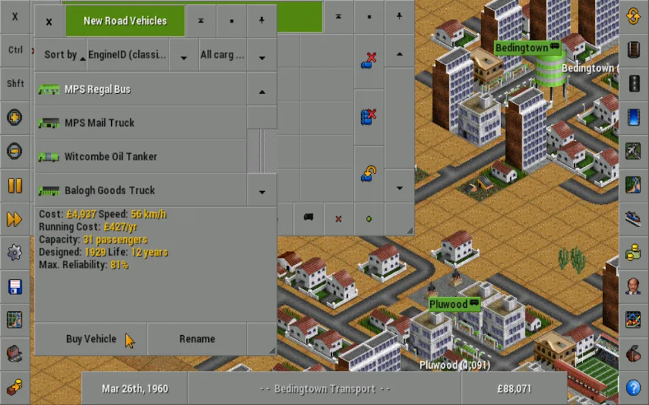 OpenTTD [MOD: безлимитные деньги и ресурсы] Screenshot 2