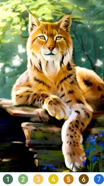 Animal Paint by Number Game [MOD: все животные и раскраски открыты] Screenshot 2
