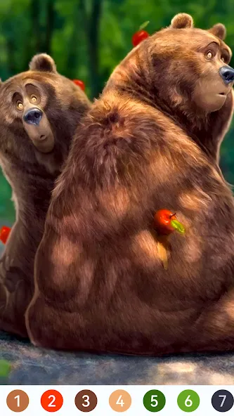Animal Paint by Number Game [MOD: все животные и раскраски открыты] Screenshot 4