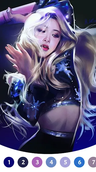 BlackPink Paint by Number [MOD: разблокированы все раскраски и уровни] Screenshot 3