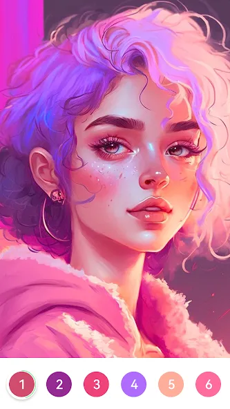 Girls Paint by Number Coloring [MOD: без рекламы и все картинки открыты] Screenshot 1