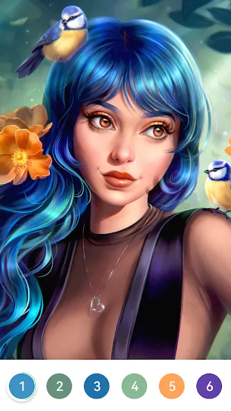Girls Paint by Number Coloring [MOD: без рекламы и все картинки открыты] Screenshot 4