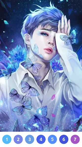 KPOP Paint by Number Coloring [MOD: без рекламы и все раскраски открыты] Screenshot 1