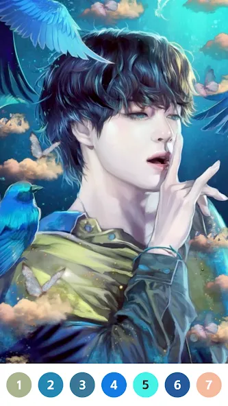 KPOP Paint by Number Coloring [MOD: без рекламы и все раскраски открыты] Screenshot 2
