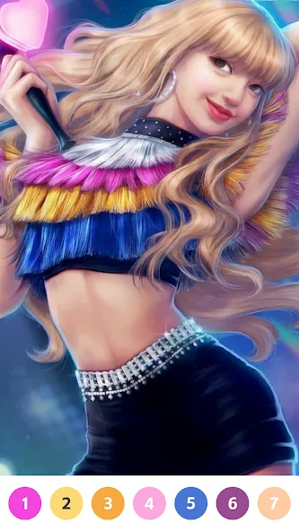 KPOP Paint by Number Coloring [MOD: без рекламы и все раскраски открыты] Screenshot 3