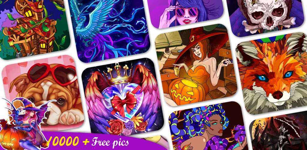 Coloring Book -Paint by Number [MOD: без рекламы и все раскраски открыты] Screenshot 1