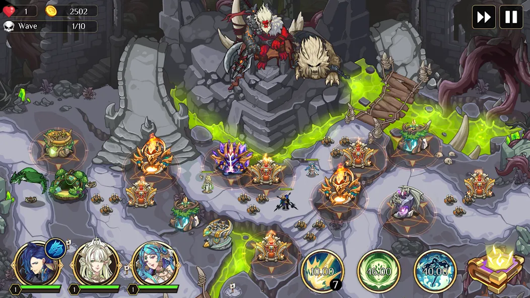 Kingdom War: Tower Defense TD [MOD: безлимитные ресурсы и все уровни] Screenshot 1