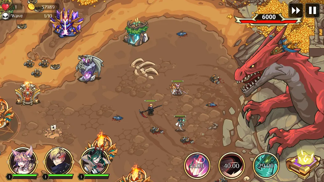 Kingdom War: Tower Defense TD [MOD: безлимитные ресурсы и все уровни] Screenshot 2