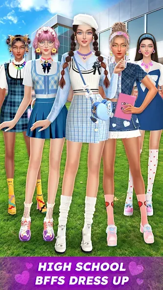 College Dress Up for Girls [MOD: открыты все наряды и аксессуары] Screenshot 1