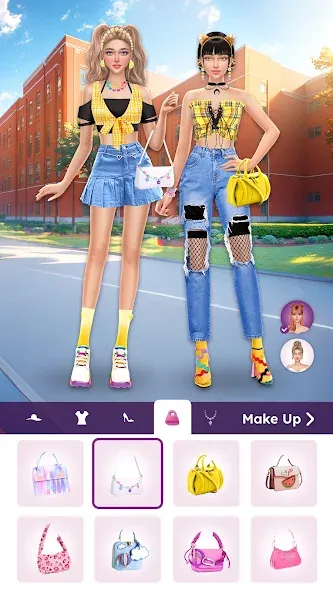 College Dress Up for Girls [MOD: открыты все наряды и аксессуары] Screenshot 5
