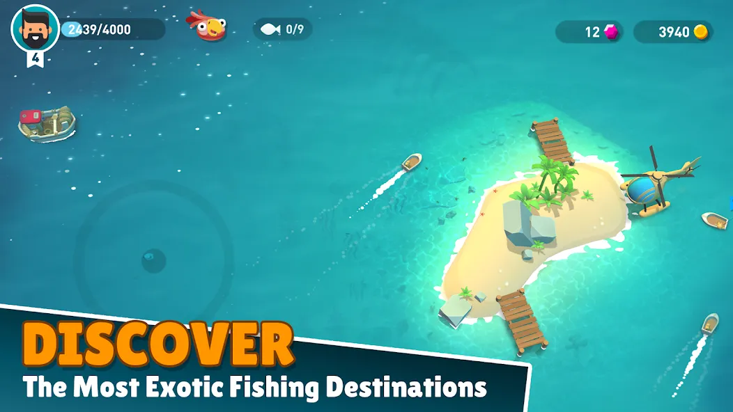 Creatures of the Deep: Fishing [MOD: безлимитные деньги и ресурсы] Screenshot 1