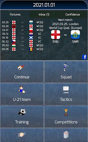 True Football National Manager [MOD: безлимитные деньги и все команды открыты] Screenshot 1