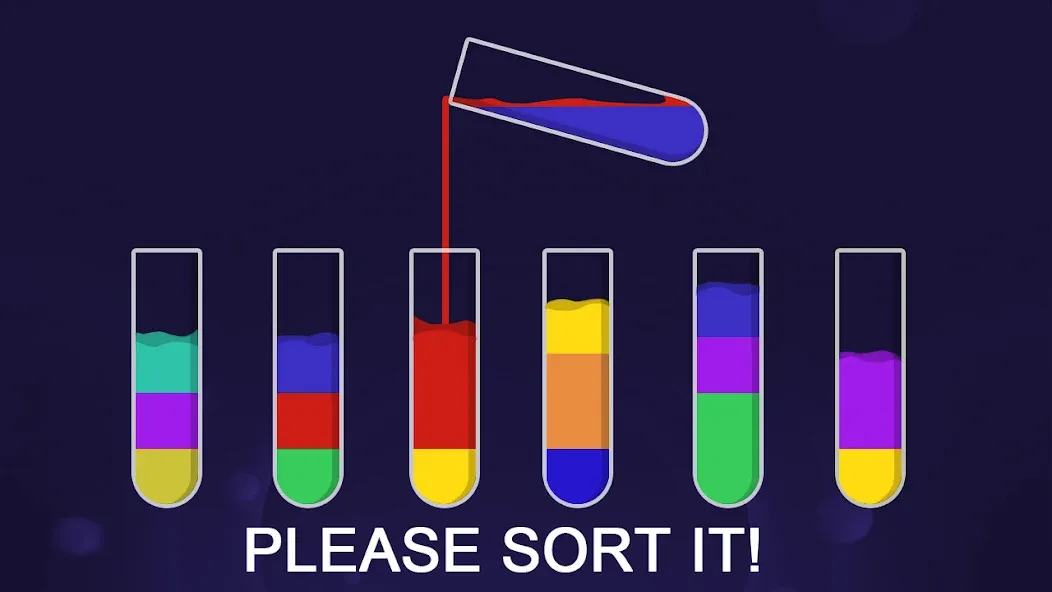 Color Sort Puzzle-Puzzle Game [MOD: безлимитные подсказки и открыты все уровни] Screenshot 1