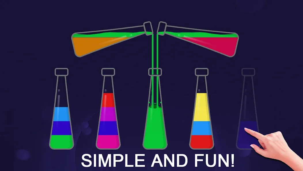 Color Sort Puzzle-Puzzle Game [MOD: безлимитные подсказки и открыты все уровни] Screenshot 2
