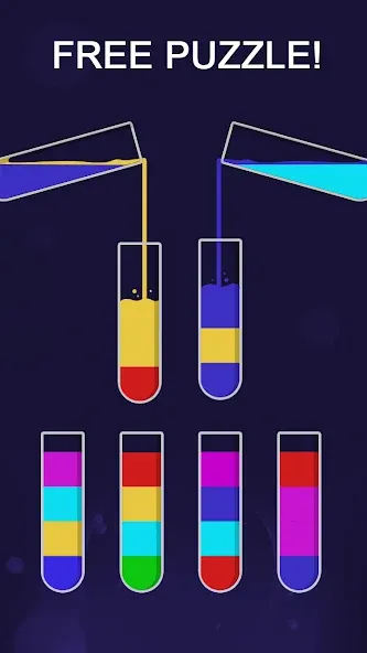 Color Sort Puzzle-Puzzle Game [MOD: безлимитные подсказки и открыты все уровни] Screenshot 5