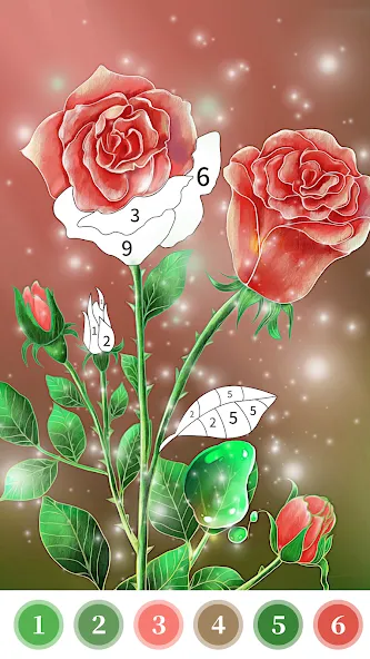 Rose Coloring Book Color Games [MOD: без рекламы и все раскраски открыты] Screenshot 3