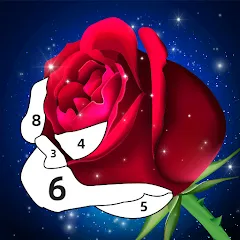 Взломанная Rose Coloring Book Color Games [MOD: без рекламы и все раскраски открыты] на Андроид