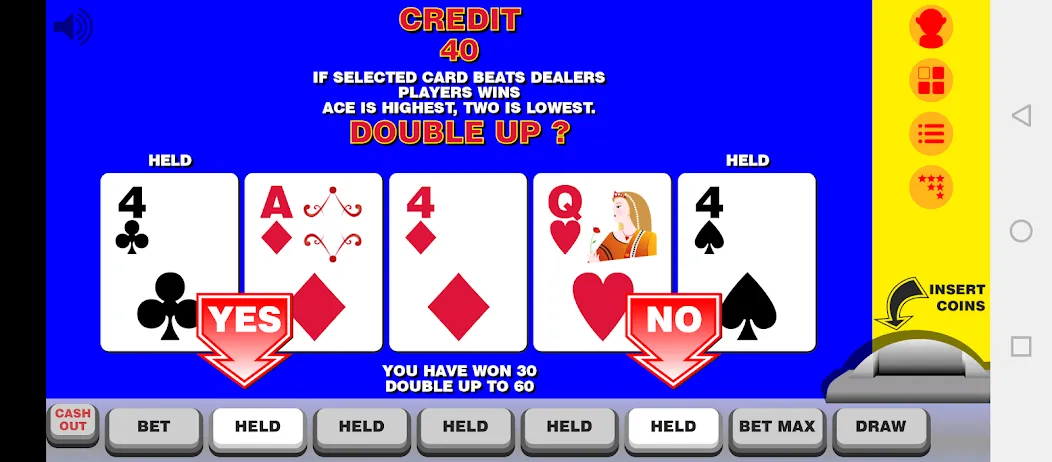 Video Poker with Double Up [MOD: безлимитные монеты и двойная ставка] Screenshot 2