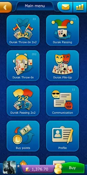 Durak LiveGames online [MOD: безлимитные монеты и быстрые победы] Screenshot 1