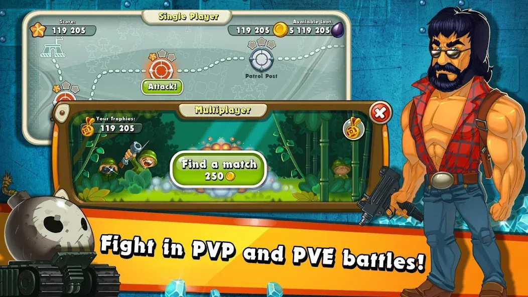 Jungle Heat: War of Clans [MOD: безлимитные ресурсы и алмазы] Screenshot 3