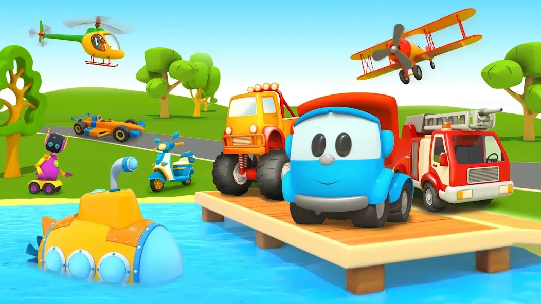 Leo 2: Puzzles &amp; Cars for Kids [MOD: безлимитные деньги и все машины открыты] Screenshot 1