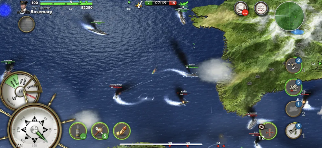 Navy Field: Online Sea Battles [MOD: безлимитные ресурсы и усиленный флот] Screenshot 4