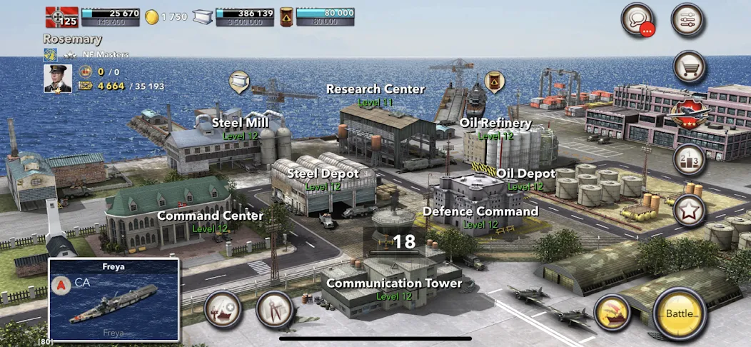Navy Field: Online Sea Battles [MOD: безлимитные ресурсы и усиленный флот] Screenshot 5