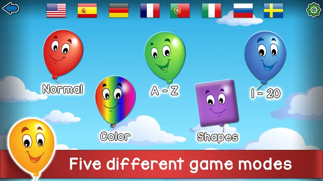 Kids Balloon Pop Game [MOD: яркие воздушные шарики и весёлая игра] Screenshot 1
