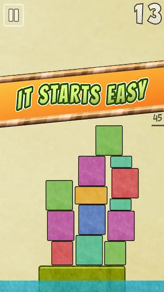 Drop Stack Block Stacking Game [MOD: без рекламы и бесконечные блоки] Screenshot 4