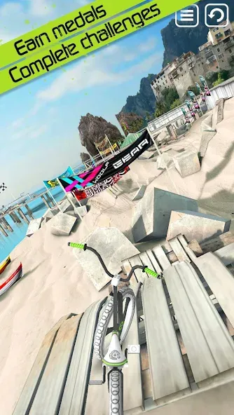 Touchgrind BMX [MOD: открыты все велосипеды и трассы] Screenshot 4