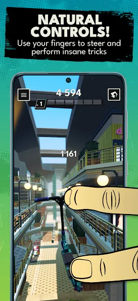 Touchgrind Scooter [MOD: безлимитные деньги и все трюки] Screenshot 3